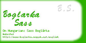 boglarka sass business card
